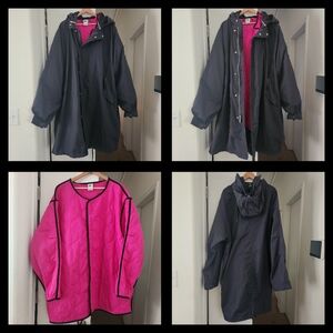 3 In 1 Nike Therma Fit Life Oversized Parka XXL Jacket Smoke Grey DQ4926